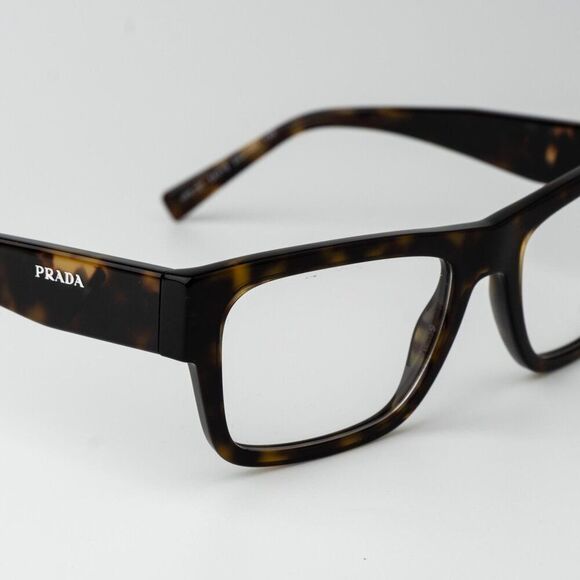 Prada Women Eyeglasses Havana Rectangle Unisex PR15YV 2AU1O1 BRAND NEW main image 5